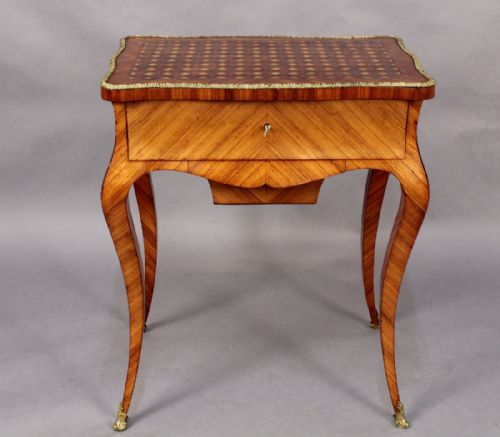 French Nineteenth Century Parquetry Worktable