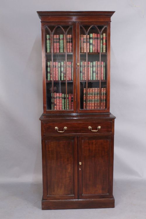 Mahogany Two Door Bookcase
