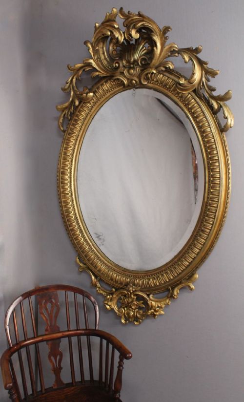 Impressive Giltwood Overmantel Mirror