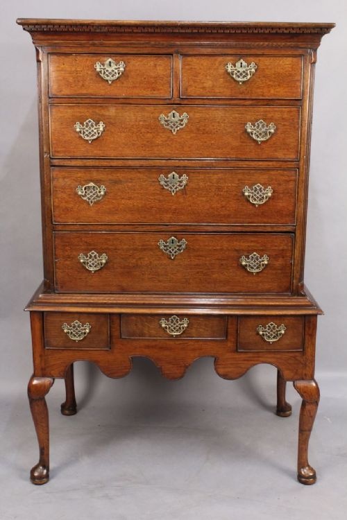 George III Oak Chest on Stand