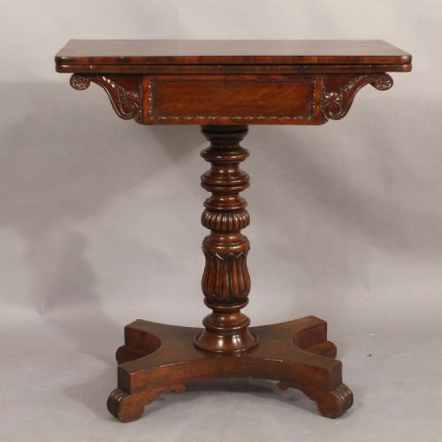 Unusually Small Mahogany Tea Table