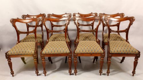 Set of Eight Regency Mahogany Chairs