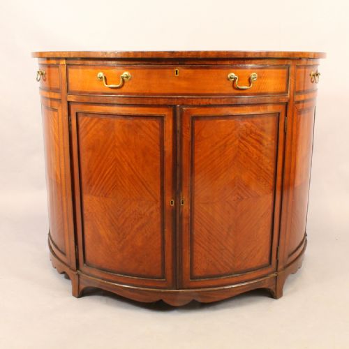 Satinwood Demi-lune Commode