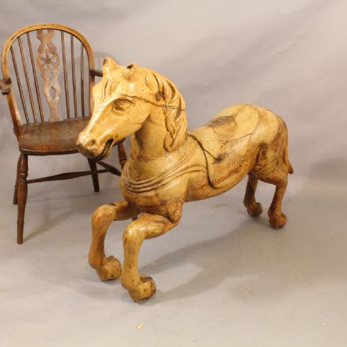 Carved Pine Fairground Horse