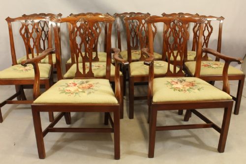 Set of 10 Mahogany Chairs