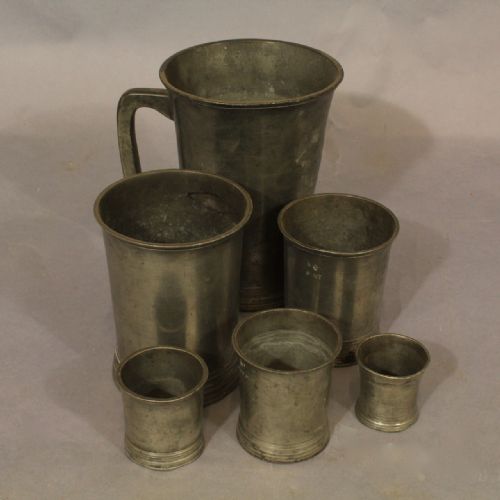 Set of Pewter Measuring Tankards