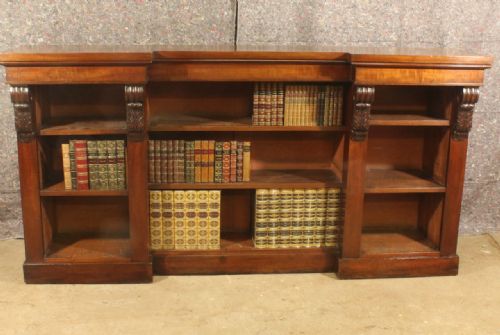 Early Nineteenth Century Mahogany Open Fronted Bookcase