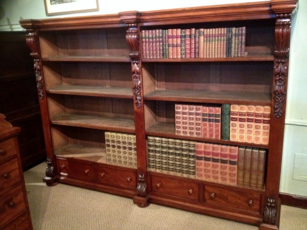 Nineteenth Century Mahogany Open Bookcase