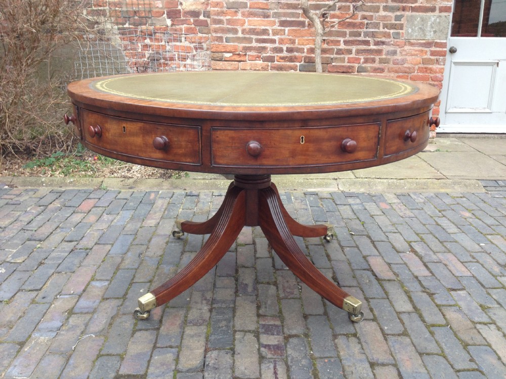 Regency Mahogany Drum Table