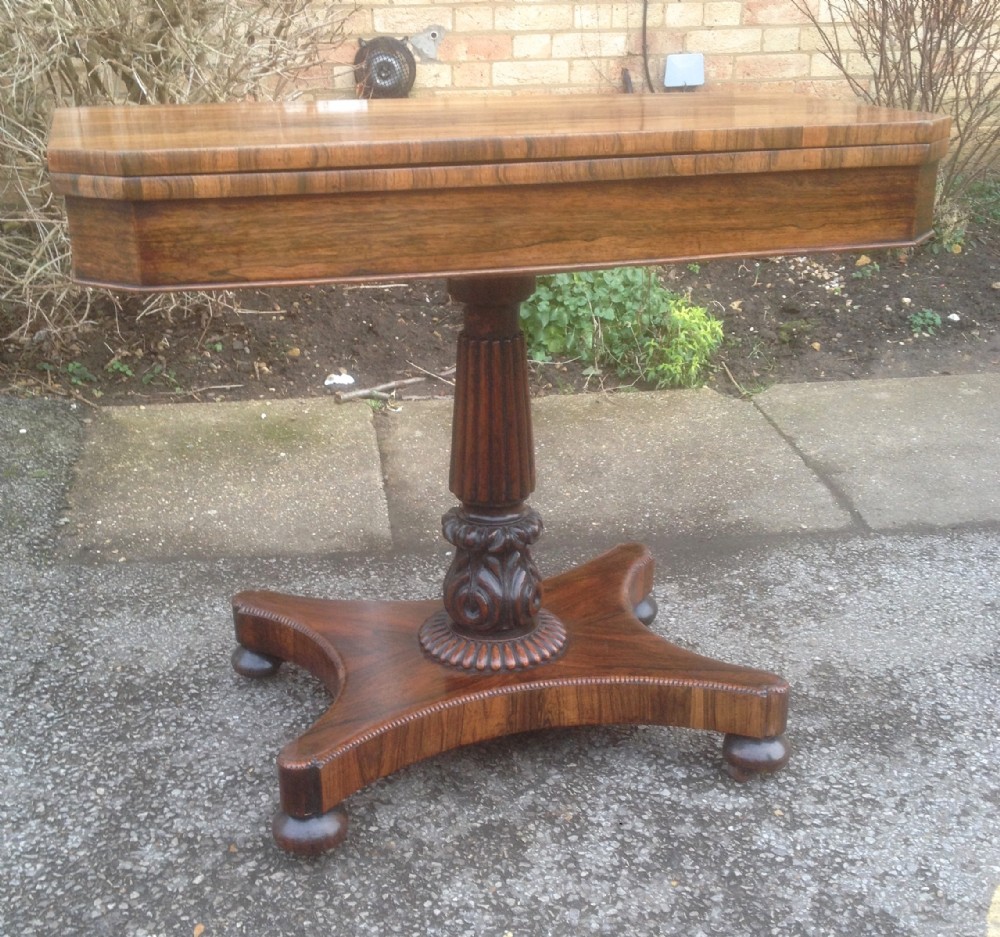 Regency Rosewood Card Table