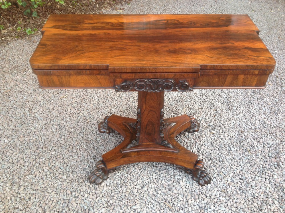 Regency Rosewood Card Table