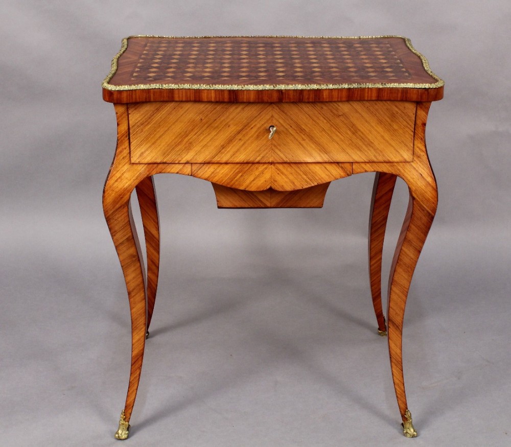 French Nineteenth Century Parquetry Worktable