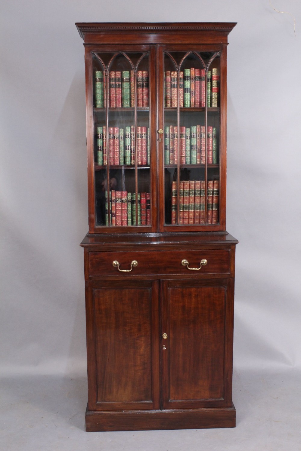 Mahogany Two Door Bookcase