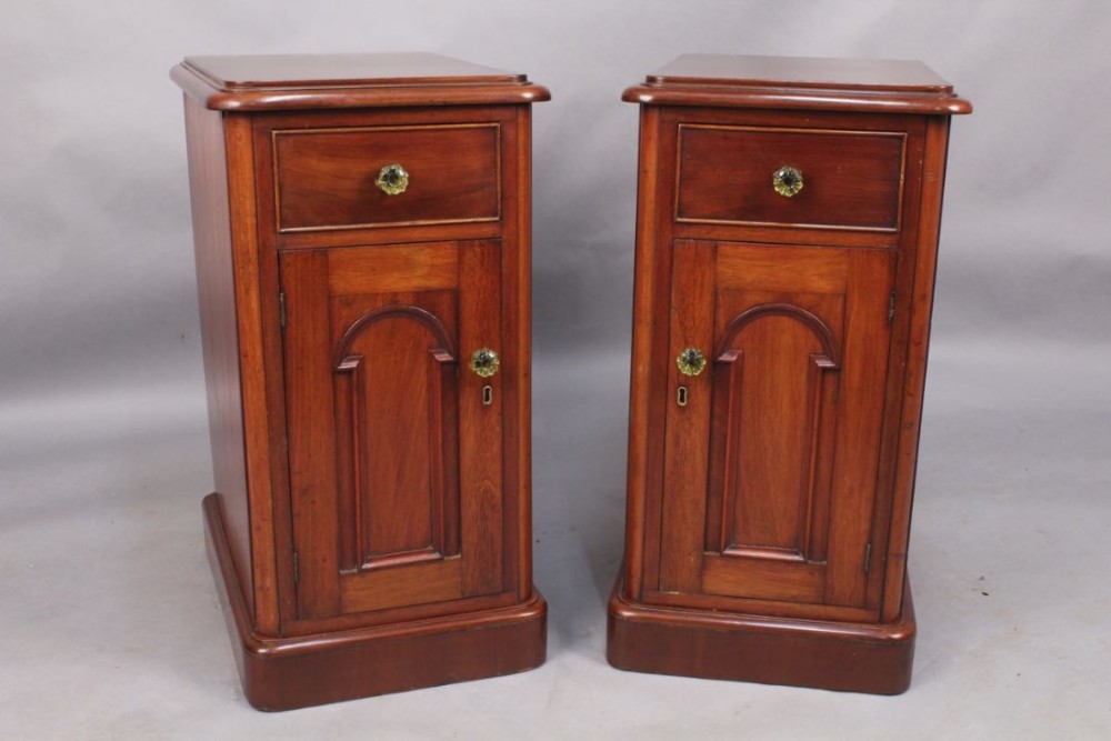 Pair of Mahogany Bedside Cupboards