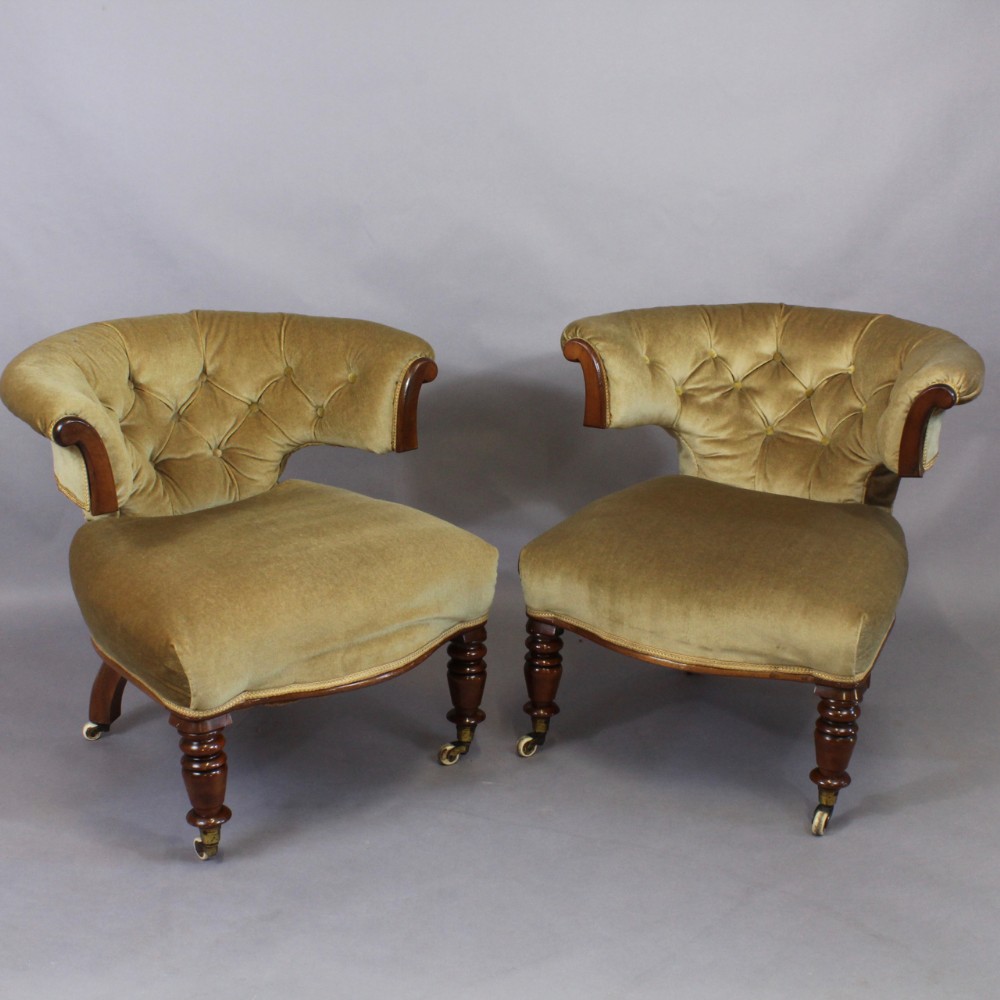 Pair of Victorian Club Armchairs