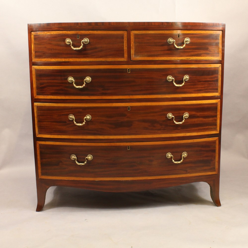 Mahogany Bow Front Chest of Drawers