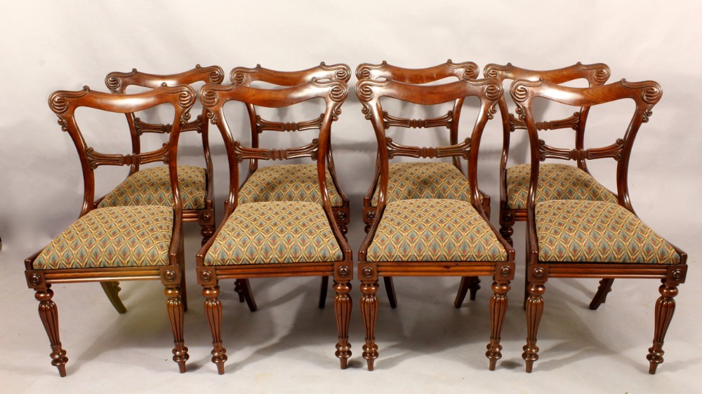 Set of Eight Regency Mahogany Chairs