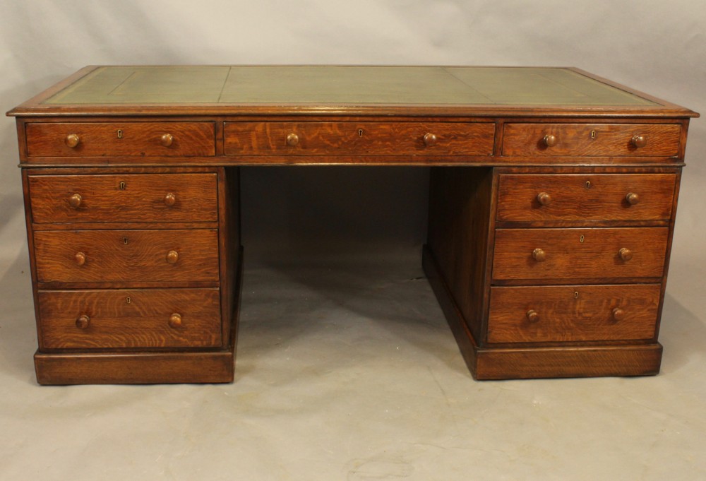 Nineteenth Century Oak Partners' Desk