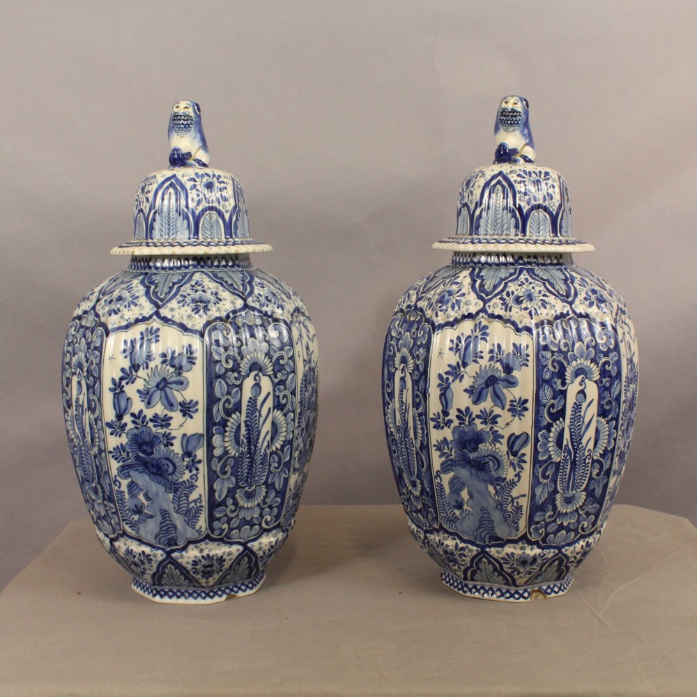 Pair of Delft Vases