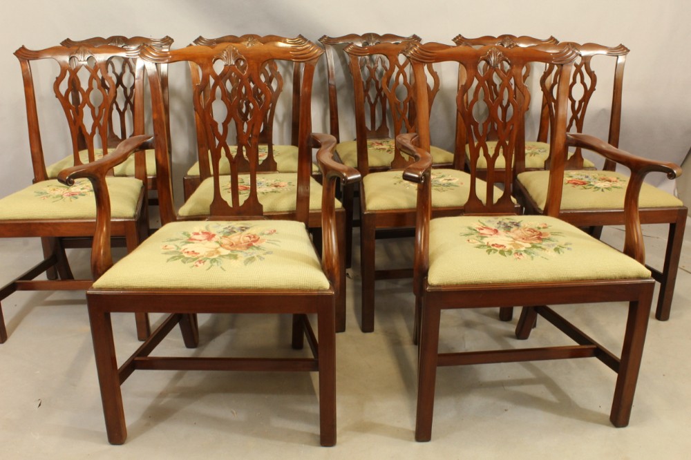 Set of 10 Mahogany Chairs
