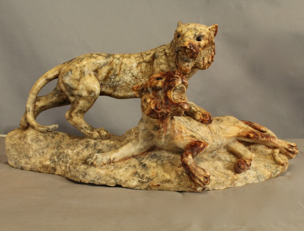 Marble Sculpture of Lions