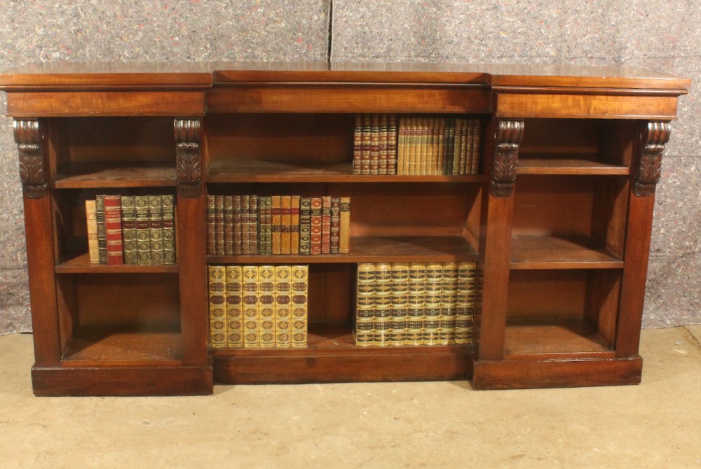 Early Nineteenth Century Mahogany Open Fronted Bookcase