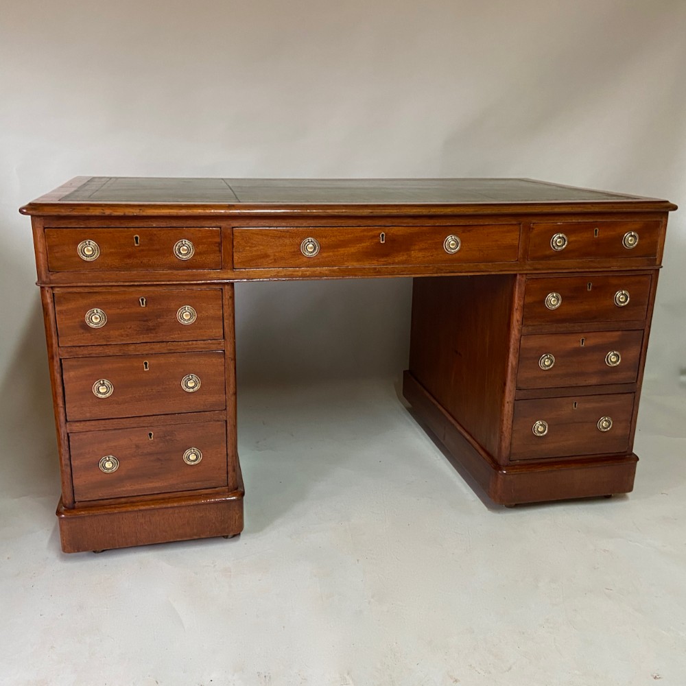 Late Nineteenth Century Pedestal Desk 