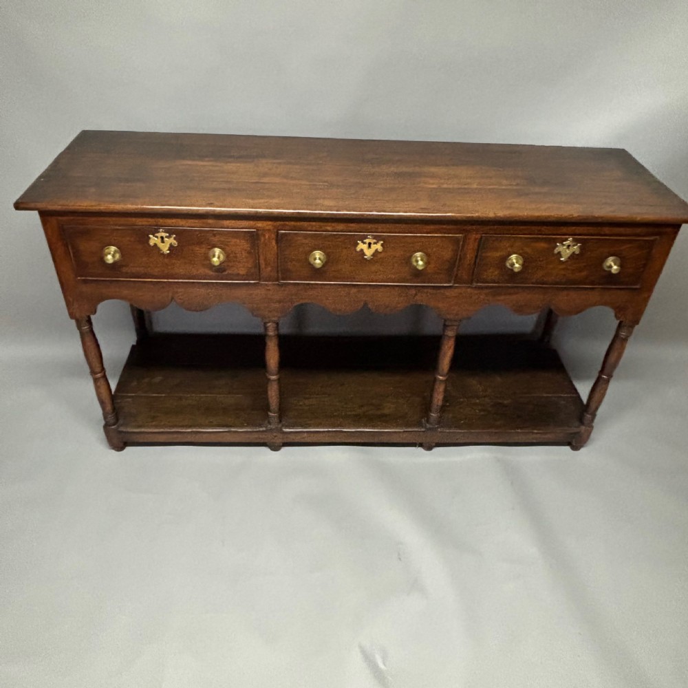 George III Oak Potboard Dresser Base View II