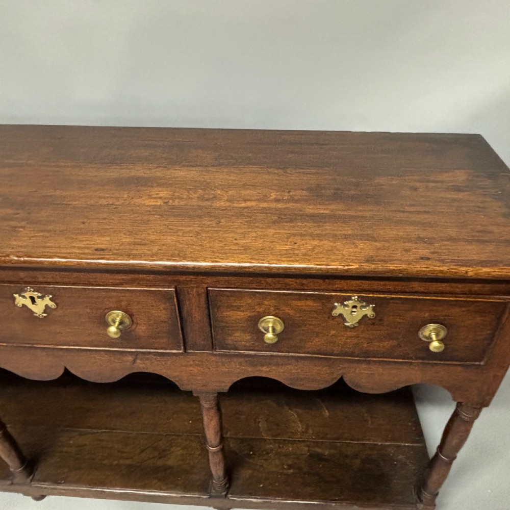 George III Oak Potboard Dresser Base View IV