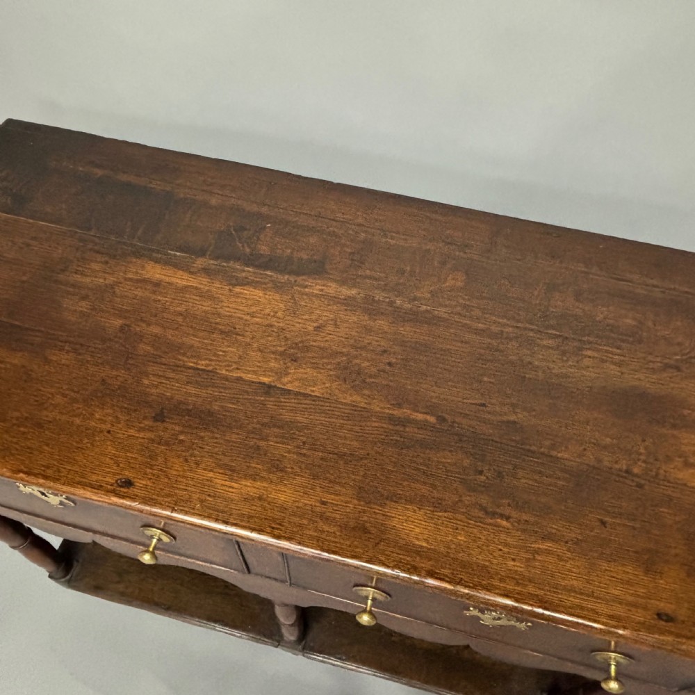 George III Oak Potboard Dresser Base View VI