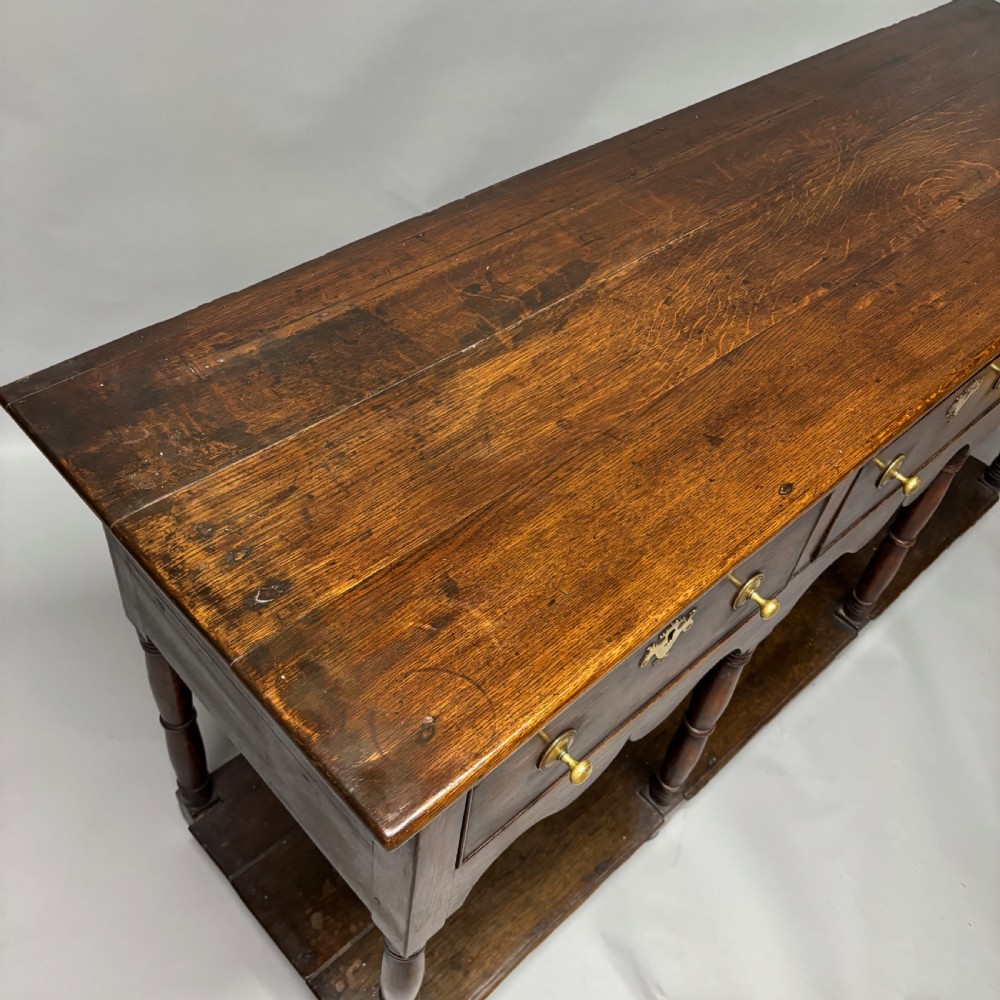 George III Oak Potboard Dresser Base View X