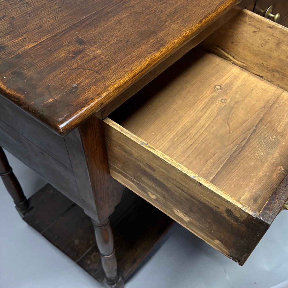 George III Oak Potboard Dresser Base View XI