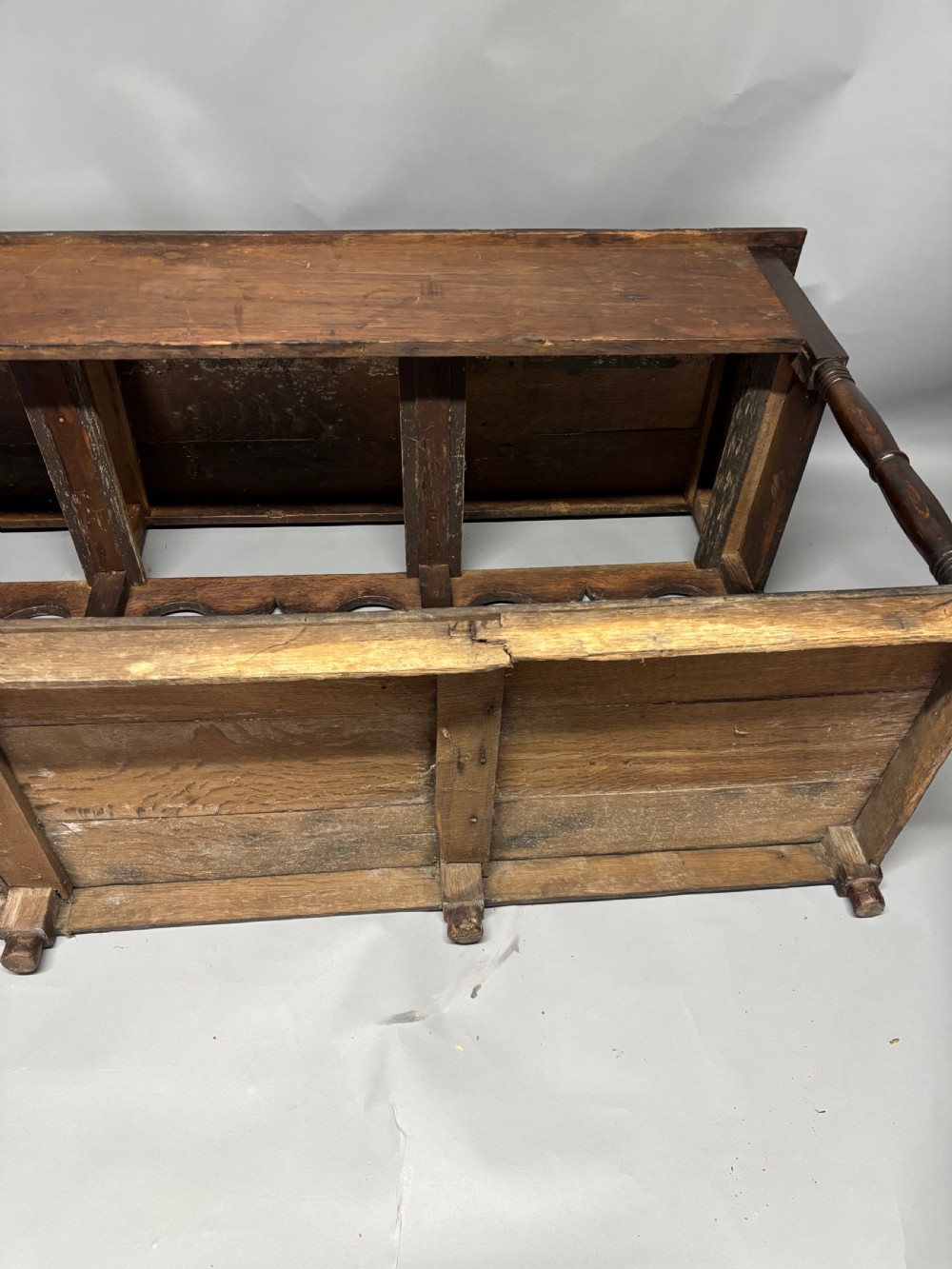George III Oak Potboard Dresser Base View XVI