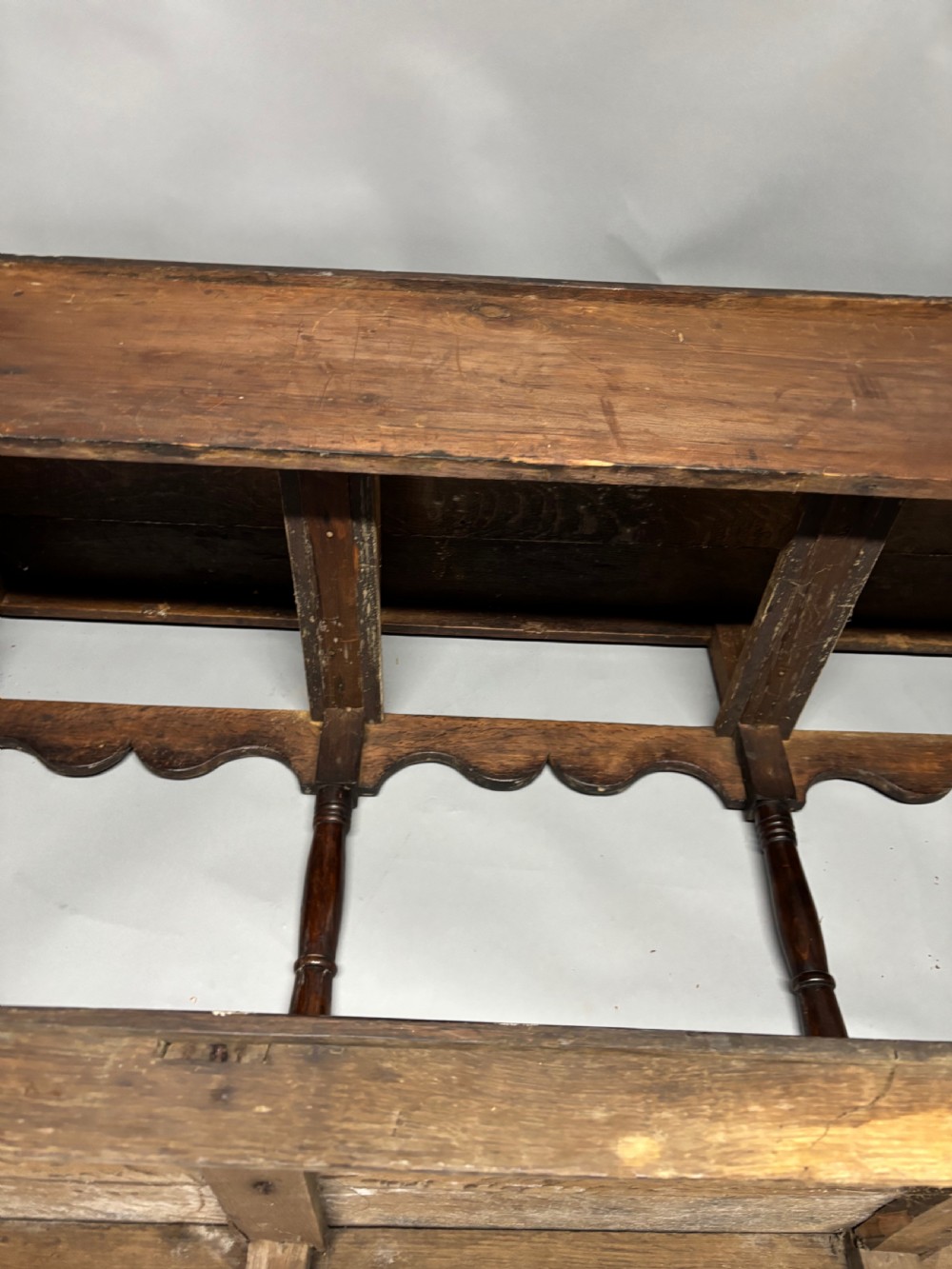George III Oak Potboard Dresser Base View XVII