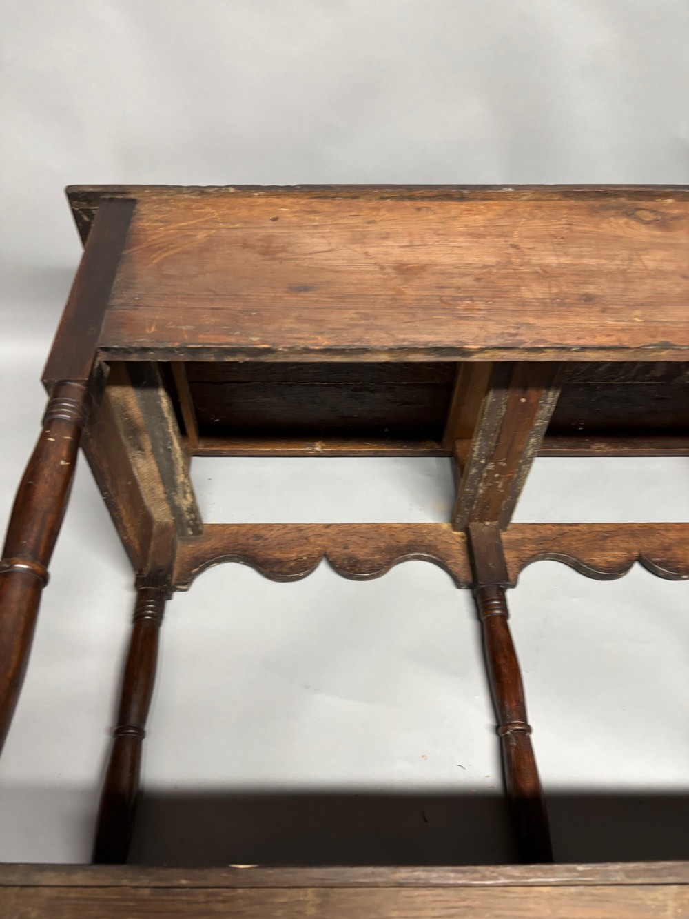 George III Oak Potboard Dresser Base View XVIII
