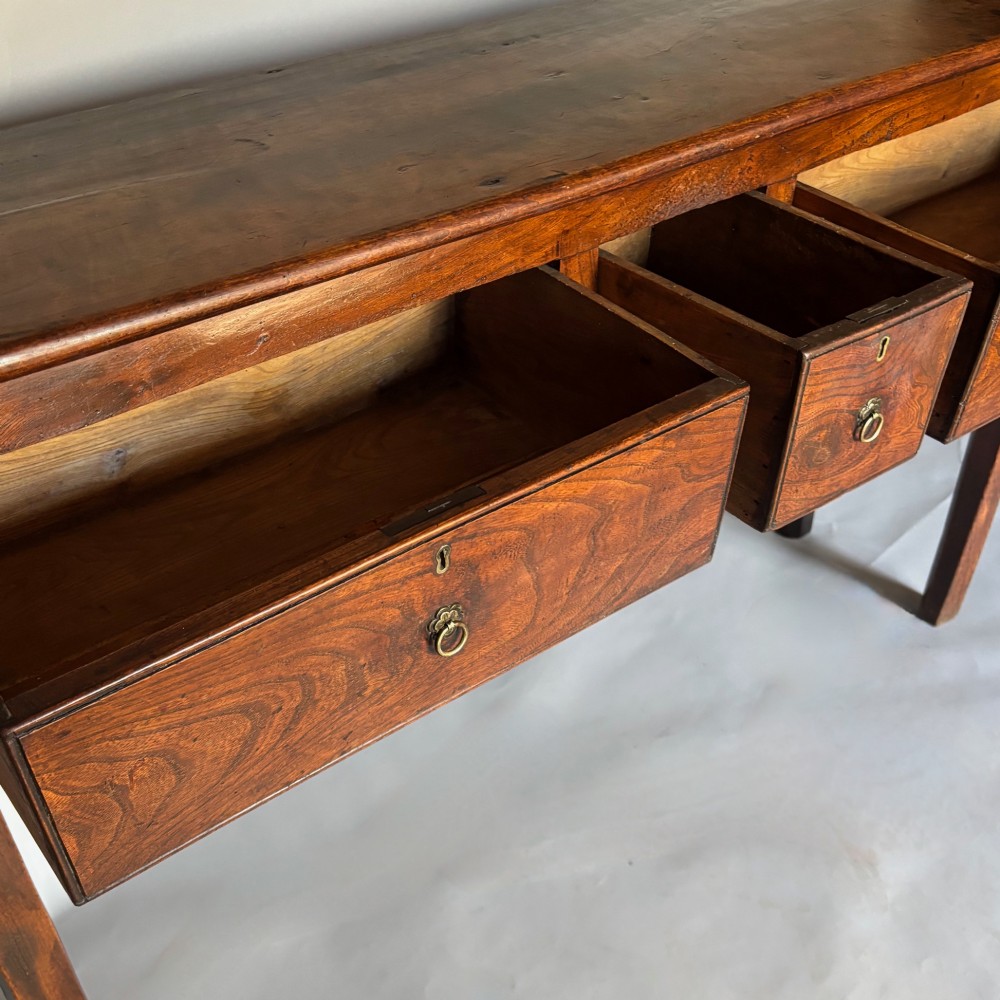 Nineteenth Century Elm and Sycamore Dresser Base View X