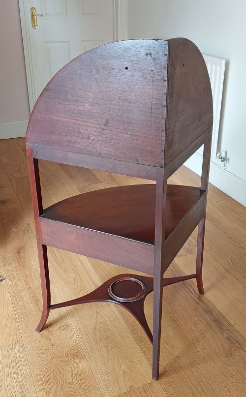 GEORGE III MAHOGANY CORNER WASHSTAND WITH DRESSING SET - ADDITIONAL PHOTO 12