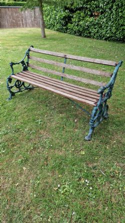CAST IRON COALBROOKDALE DOG AND SERPENTINE BENCH