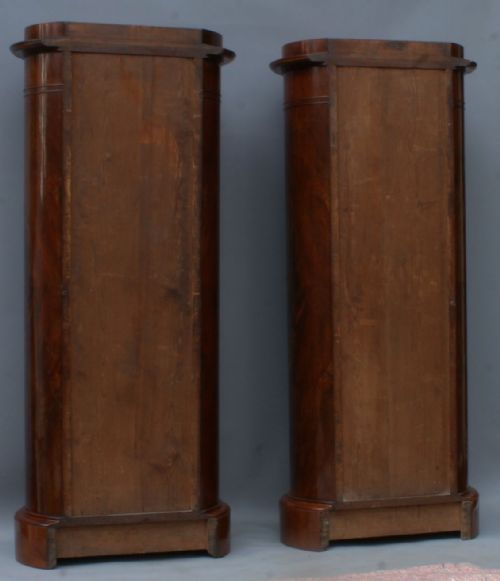 A PAIR OF DANISH BIEDERMEIER MAHOGANY OVAL PEDESTAL CABINETS - ADDITIONAL PHOTO 2