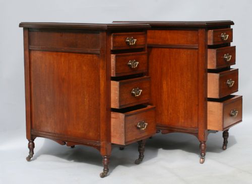 A PAIR OF LATE VICTORIAN BEDSIDE CHESTS BY JAMES SHOOLBRED ADAPTED - ADDITIONAL PHOTO 4