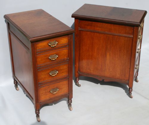A PAIR OF LATE VICTORIAN BEDSIDE CHESTS BY JAMES SHOOLBRED ADAPTED - ADDITIONAL PHOTO 6