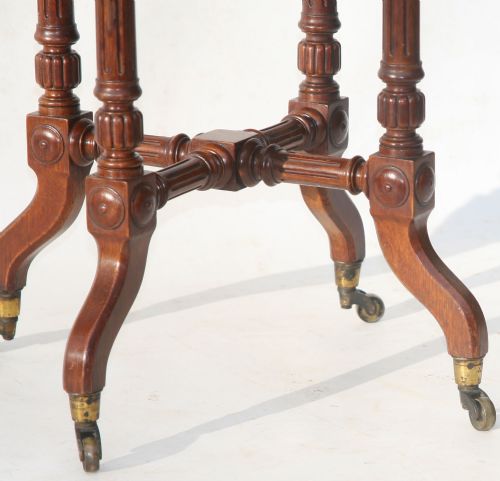 A GILLOWS OAK OCTAGONAL TABLE CIRCA 1877 - ADDITIONAL PHOTO 2