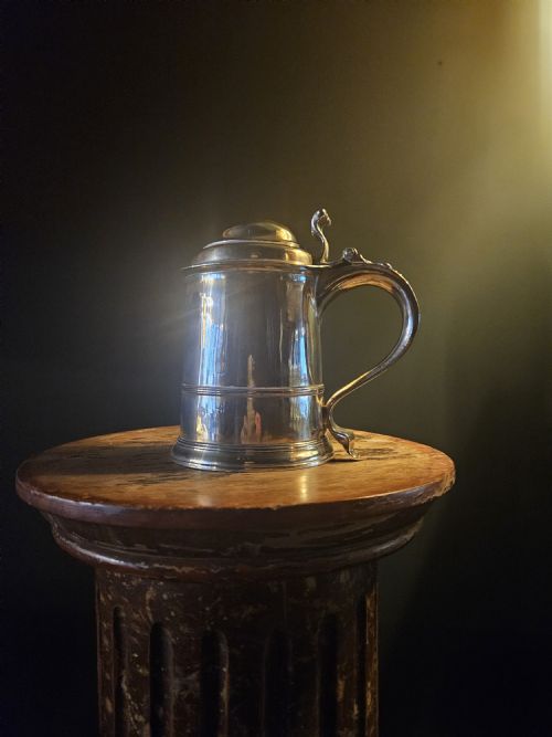 GEORGIAN SILVER TANKARD LONDON 1731