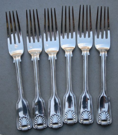 A Set of 6 George V Silver Desert Forks,