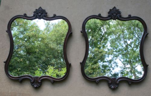 A PAIR OF MID VICTORIAN ROSEWOOD FRAMED WALL MIRRORS - ADDITIONAL PHOTO 2