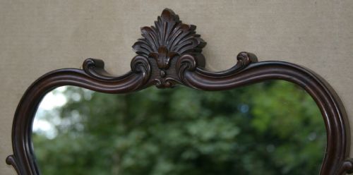 A PAIR OF MID VICTORIAN ROSEWOOD FRAMED WALL MIRRORS - ADDITIONAL PHOTO 4