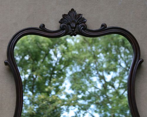 A PAIR OF MID VICTORIAN ROSEWOOD FRAMED WALL MIRRORS - ADDITIONAL PHOTO 5