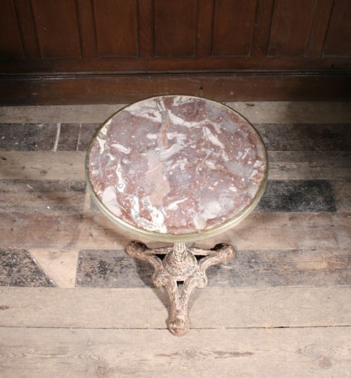 CAST IRON MARBLE BISTRO TABLE - ADDITIONAL PHOTO 3