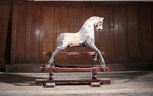 EARLY ROCKING HORSE IN ORIGINAL PAINT - ADDITIONAL PHOTO 5
