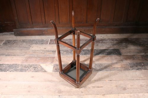 ANTIQUE LEATHER TALL STOOL - ADDITIONAL PHOTO 2